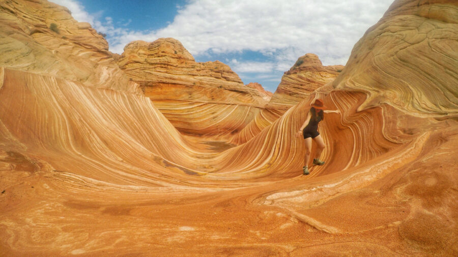 Walking on The Wave in Northern Arizona