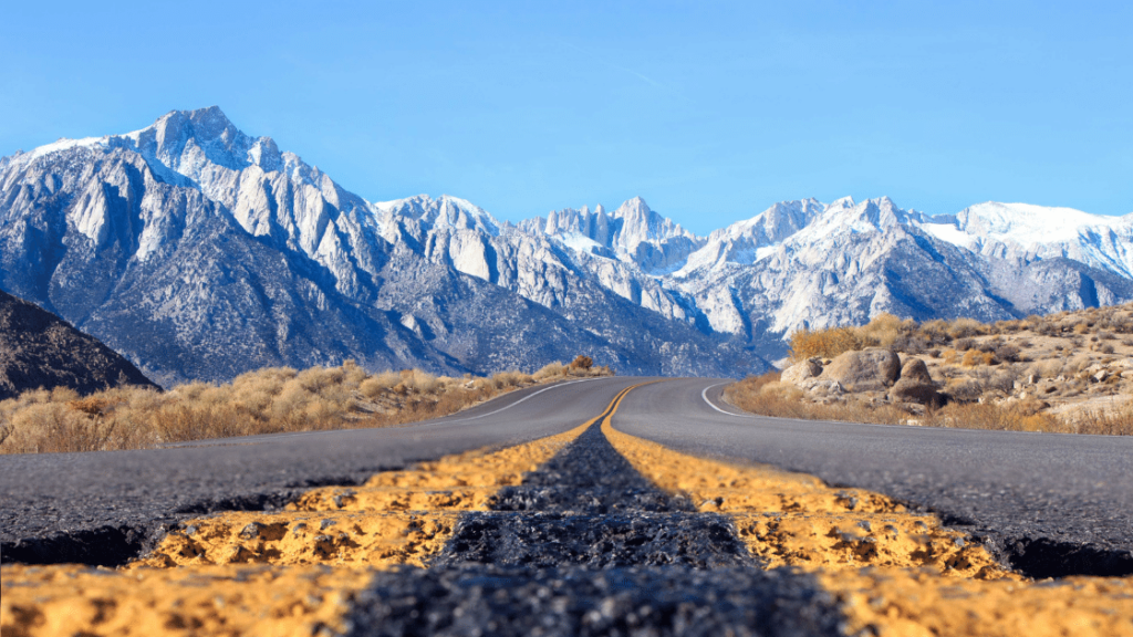 Camping at Alabama Hills with a view of Mount Whitney from Movie Road