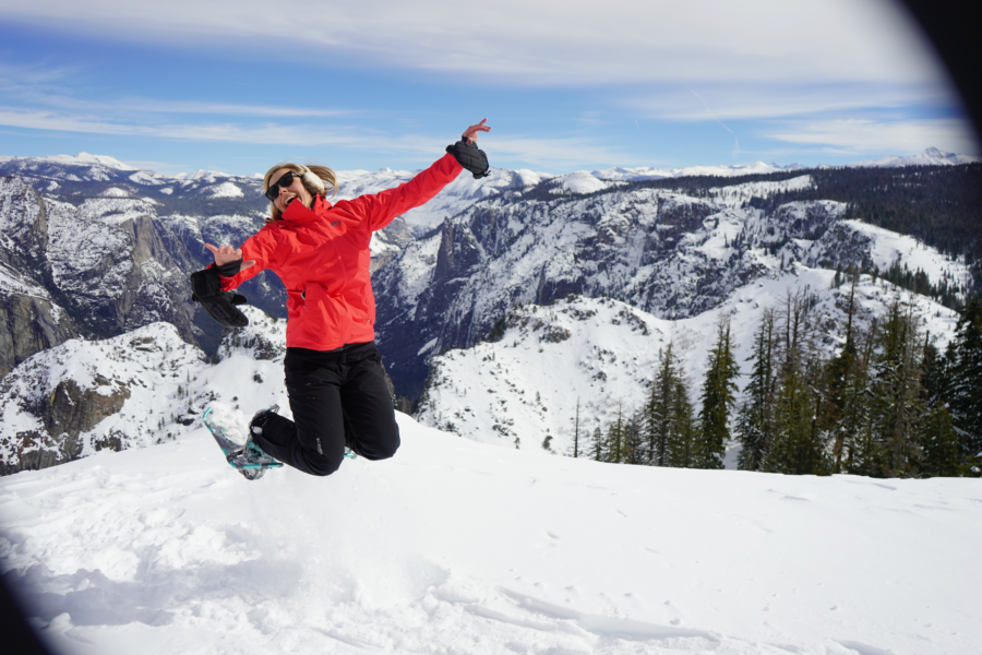 Snowshoeing to Dewey Point in Yosemite National Park