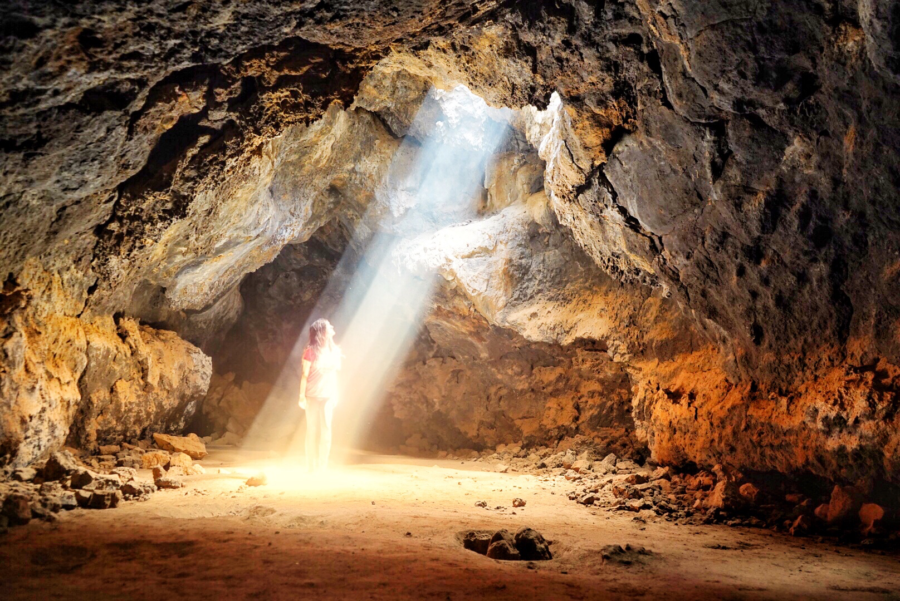 Lava Tube in Mojave National Preserve, California