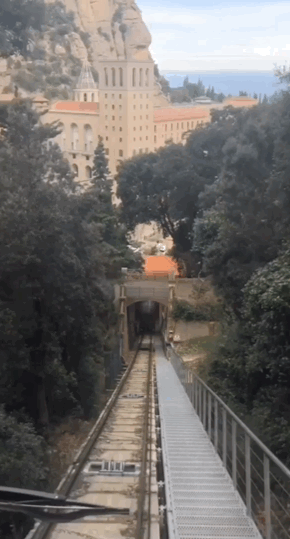 Funicular de Sant Joan ride at Montserrat