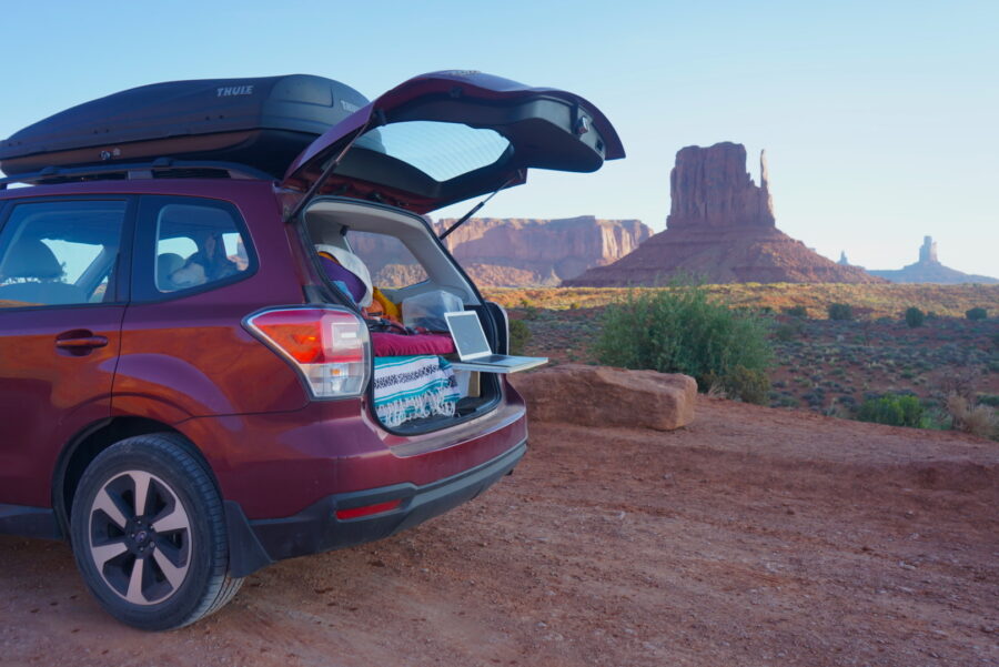 SUV Camper Conversion with Sleeping Platform – Subaru Forester