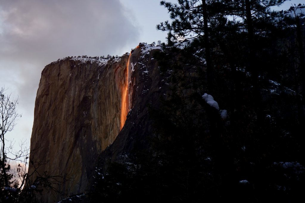 Horsetail Falls Firefall at Yosemite National Park 